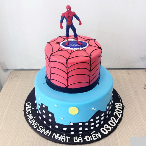 Bộ hình ảnh bánh sinh nhật siêu nhân 2 tầng bé nào cũng mê