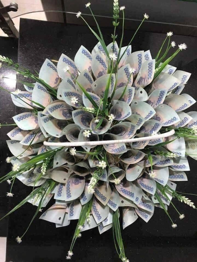 Chùm hình ảnh bó hoa làm bằng tiền 500k đẹp nhất