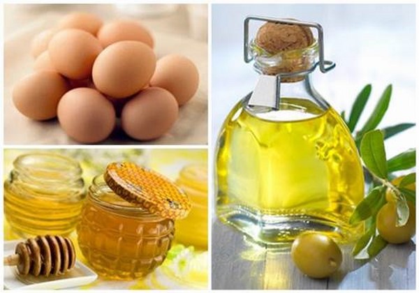 Mặt nạ dầu oliu, trứng gà, mật ong