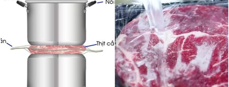 Cách rã đông thịt nhanh bằng kim loại