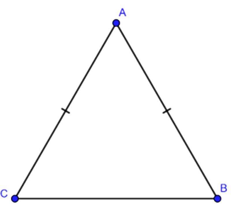 Cách tính chu vi hình tam giác cân