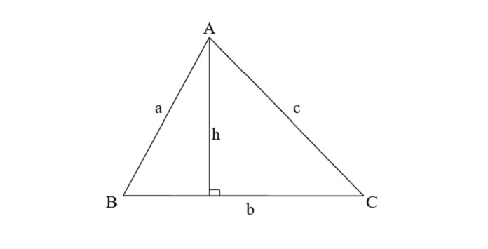 Cách tính diện tích hình tam giác thường