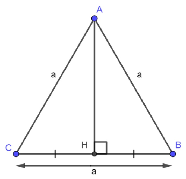 Cách tính diện tích hình tam giác đều