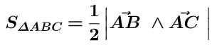 Cách tính diện tích hình tam giác trong hệ tọa độ Xoyz