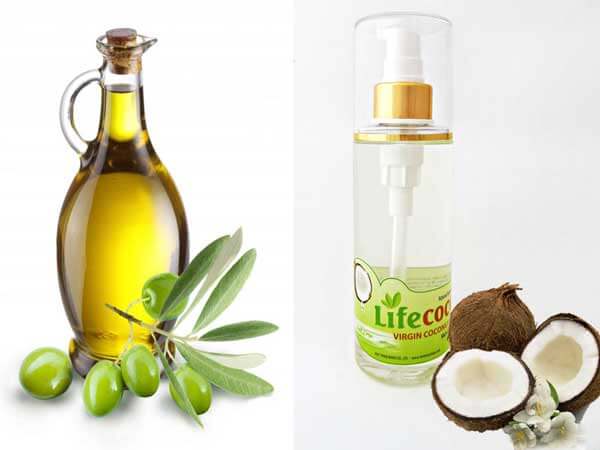 Chăm sóc da bằng dầu oliu và dầu dừa