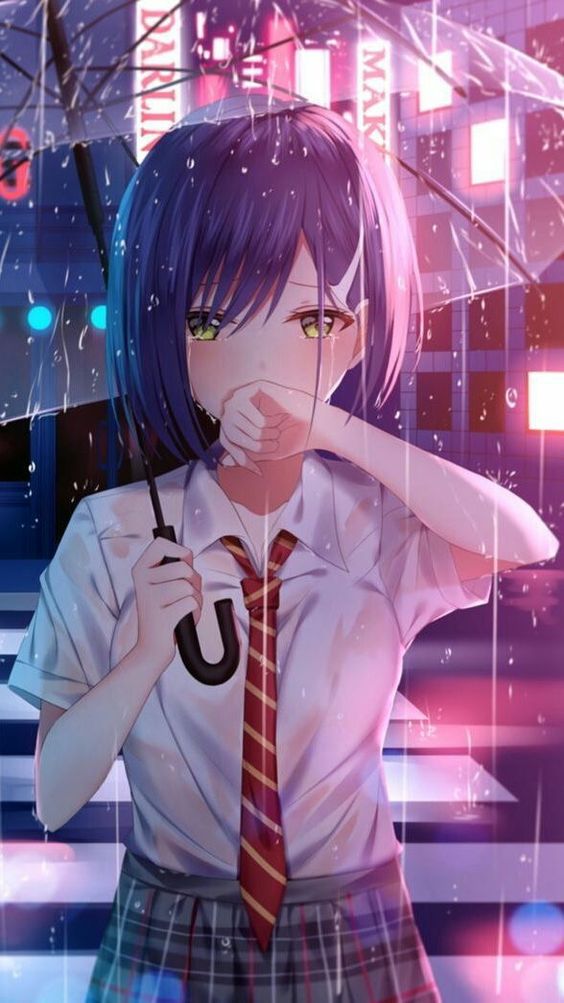 Chùm hình ảnh Anime cô đơn buồn khóc một mình