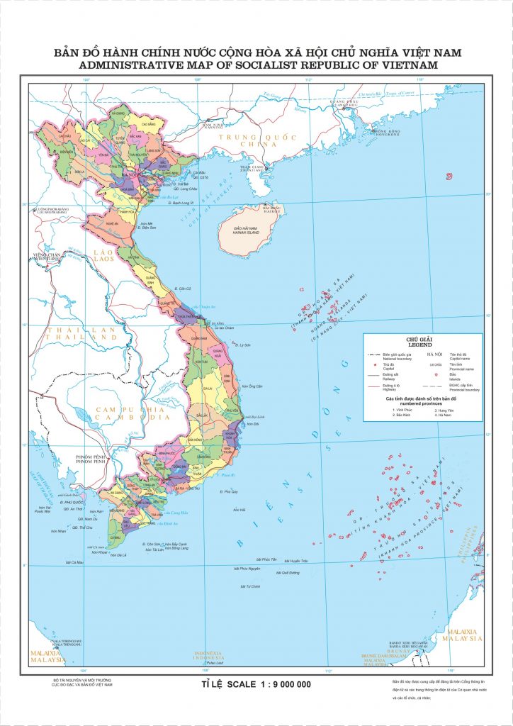 Bộ sưu tập bản đồ hành chính Việt Nam khổ lớn