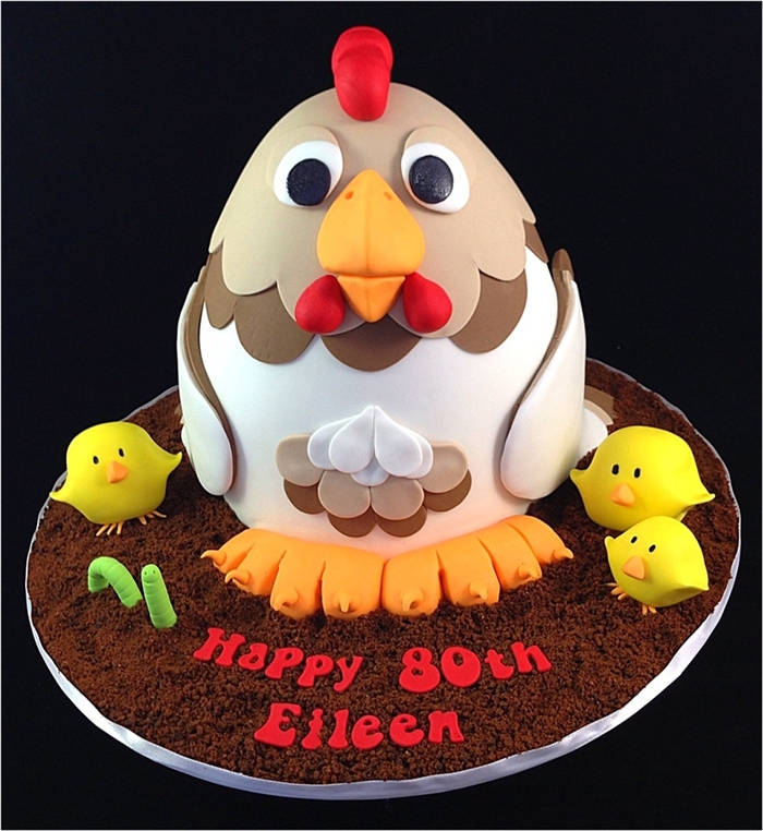 Chùm hình ảnh bánh sinh nhật con gà trống cực chất cho phái mạnh