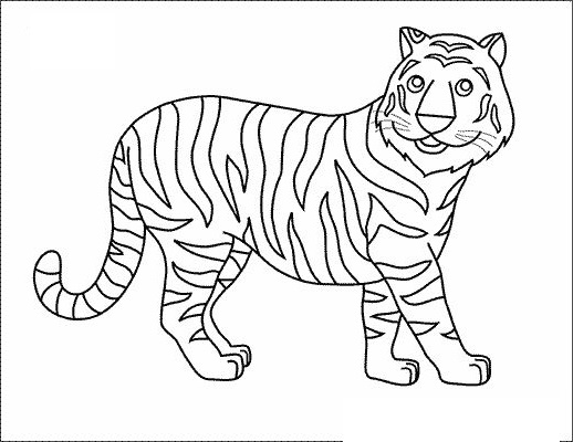 Loạt tranh tô màu con hổ đẹp nhất cho bé