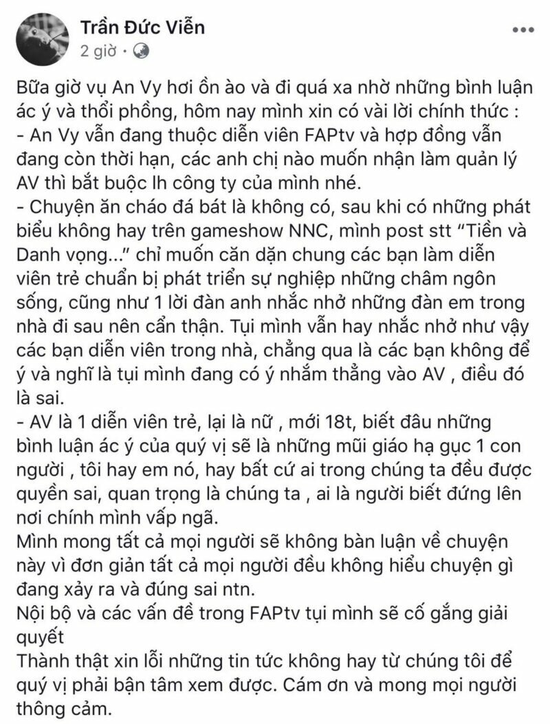 Hot girl An Vy vướng scandal ăn cháo đá bát với FAPtv