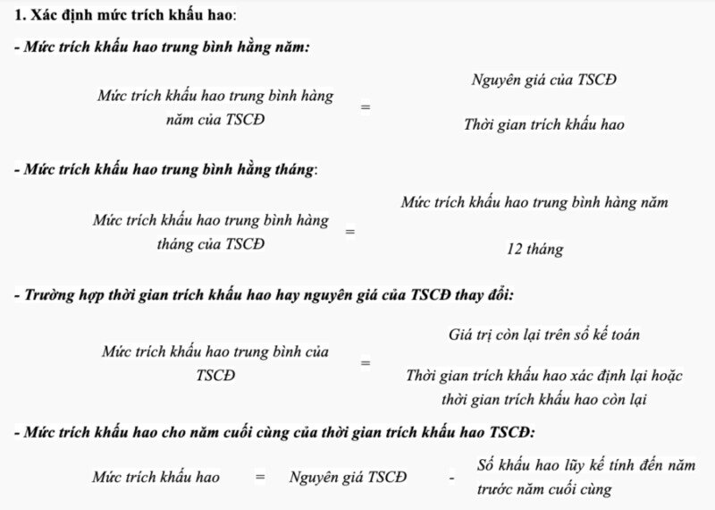 Các phương pháp tính khấu hao mới nhất