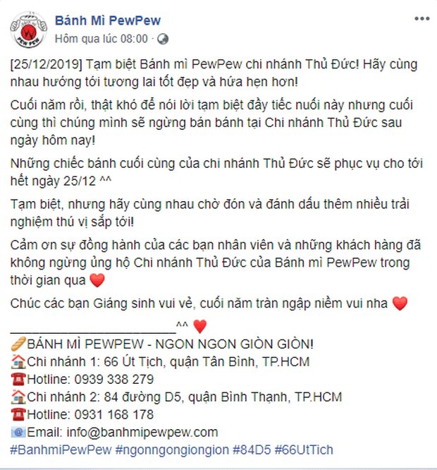 Bánh mì Pewpew phá sản giờ ra sao?