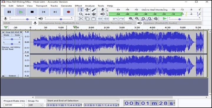 Audacity – Phần mềm làm nhạc nổi tiếng