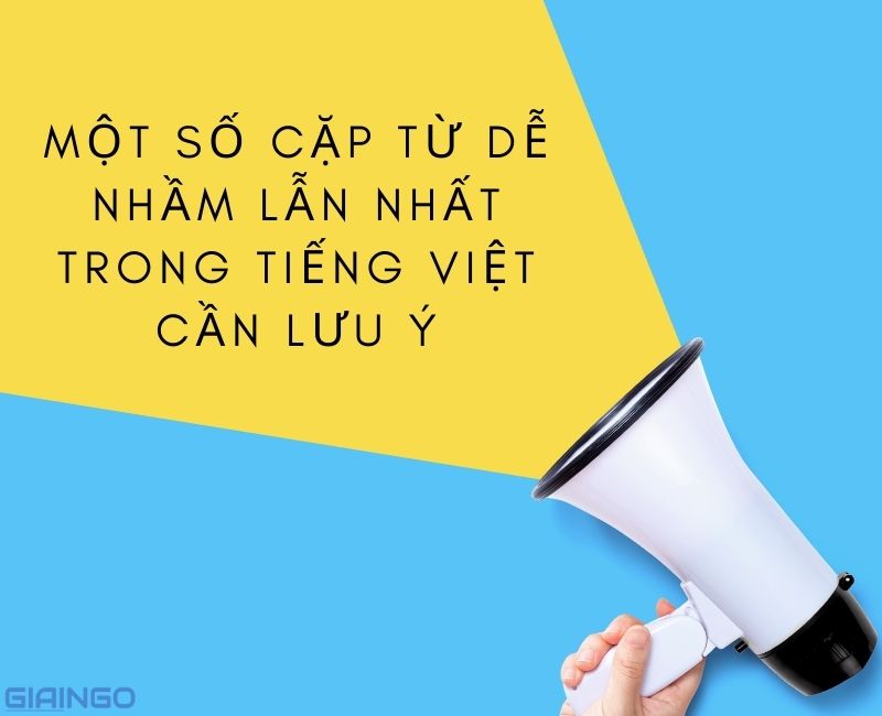 Một số cặp từ dễ nhầm lẫn nhất trong tiếng Việt cần lưu ý