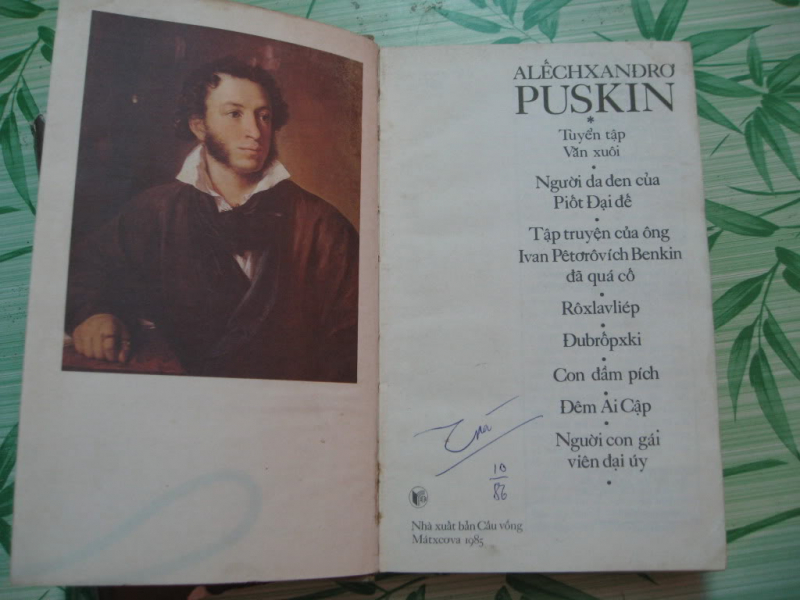 Tuyển chọn những bài thơ tình Puskin hay nhất