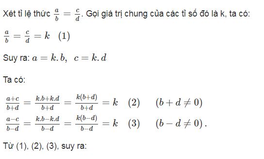 Tính chất dãy tỉ số bằng nhau