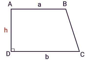 Công thức tính diện tích hình thang vuông