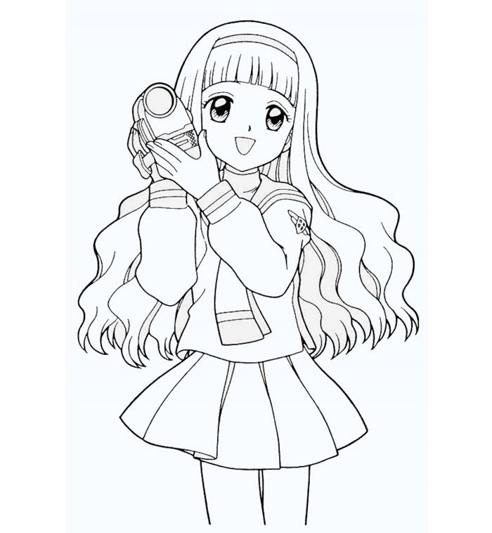 Chùm tranh tô màu Anime Chibi đẹp dễ thương