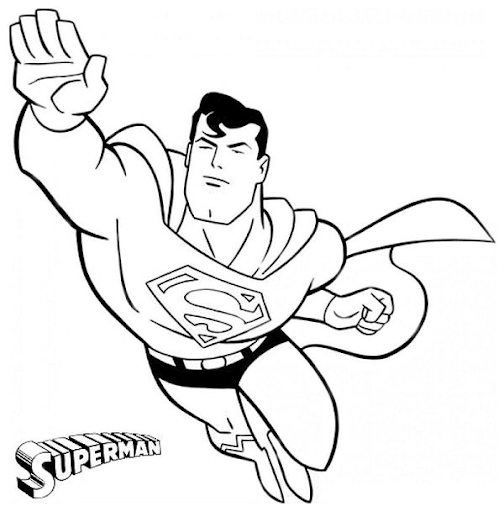 Bộ tranh tô màu Supermen cho bé trai