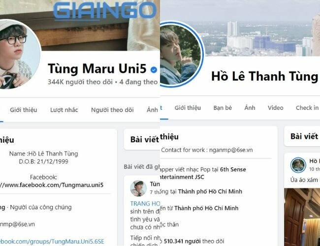 Tài khoản MXH của Tùng Maru là gì?